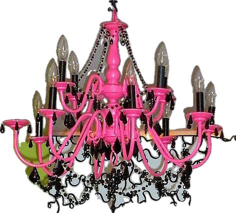 Hot Pink Chandelier, Pink Chandelier, Black Chandelier, Board Ideas, Pink And Black, Fashion Room, Style Board, Art Boards, Hot Pink