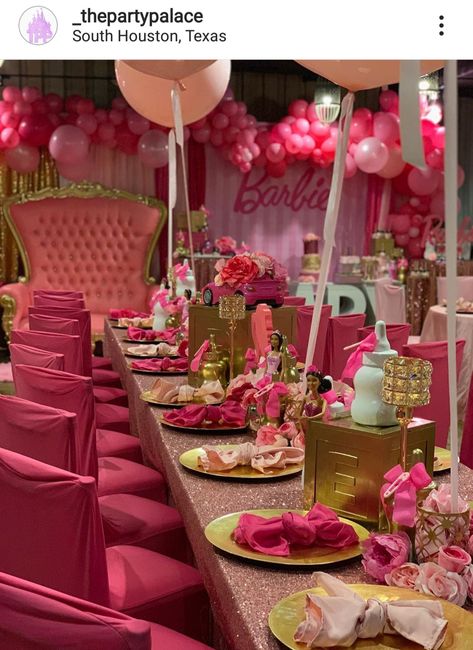 Barbie Theme Baby Shower Barbie Theme Bridal Party, Barbie Themed Baby Shower Pink, Barbie Themed Baby Shower Ideas, Barbie Baby Shower Theme, Barbie Themed Wedding, Barbie Themed Bridal Shower Ideas, Barbie Theme Baby Shower Ideas, Barbie Baby Shower Ideas, Girly Baby Shower Themes