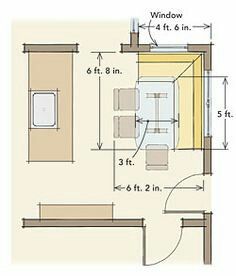 Example of built-in bench dimensions (for reference) Banquette Dimensions, Nook Kitchen, Nook Bench, Banquette Dining, Banquet Seating, Nook Table, Kitchen Banquette, Kitchen Seating, Booth Seating