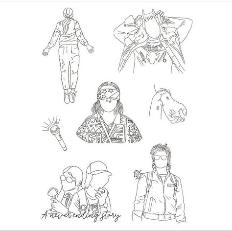 Stranger Things Line Art, Tattoo Designs Black And White, Quote Tattoo Designs, Tattoo Designs Traditional, Tattoo Designs Japanese, Spider Tattoos, Stranger Things Tattoo, Flash Sheets, Traditional Tattoo Designs