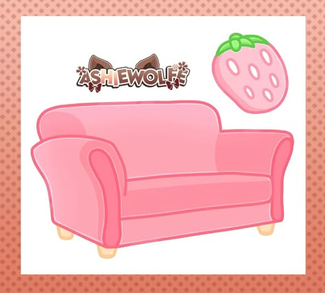 #notmine #gachalife #gacha #gachaedit #gachaclub #props #couch Strawberry Couch, Gacha Furniture, Peppa Pig Images, Strawberry Face Mask, Gacha Accessories, Gacha Items, Gacha Props, Drawing Accessories, Gacha Club Ideas