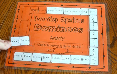 Two Step Equations, Teaching Algebra, Algebra Activities, Teaching Mathematics, Maths Algebra, Solving Equations, Math Instruction, Secondary Math, Two Step