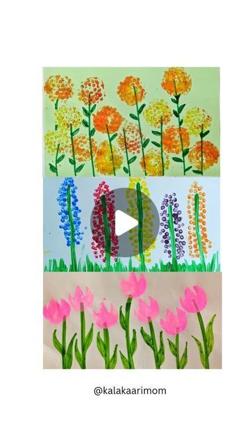 Mansi Patil | Play Based Learning on Instagram: "3 Simple Flower Art Ideas 🏵️  Here are 3 beautiful flower art ideas that you can try this spring season.  Do tag @kalakaarimom if you try this!  For more such fun activities check #km_artandcraft  [ Spring Art Craft Toddler Preschool Homeschool Flower Plant ]  #artforkids #arttutorial #artandcraft #springactivities  #kidsactivities #activitiesforkids #activitiesfortoddlers #toddlersactivity #montessoriathome #montessoritoddler #kidscrafts #diycrafts #preschoolactivities #preschool #preschoolathome #diyplayideas #iteachkindergarten #preschoolathome #letskeepkidsbusy #recycleandplay #kreativmitkindern #atividadespedagógicas" Plant Art And Craft For Preschool, Flower Craft For Toddlers Simple, Spring Art Craft, Flower Art Ideas, Spring Season Activities, Simple Flower Art, Spring Activities For Kids, Craft Toddler, Seasons Preschool