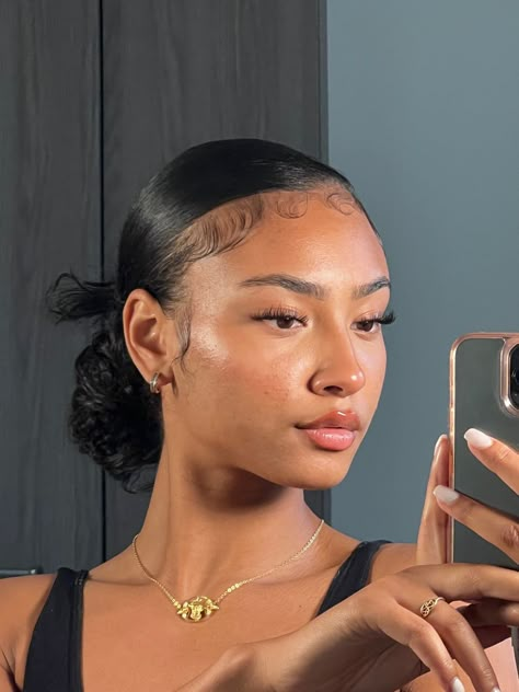 4c Natural Hairstyles Short, College Mom, Feminine Hairstyles, 4c Natural Hair, Blowout Hair, Bare Face, Sleek Hairstyles, Clean Girl Aesthetic, Baddie Hairstyles