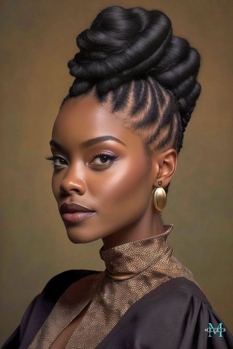 #Curly #curlyhairstyles #Coilyhairstyles #4bcurls #4bcurls #Straighthairstyles #Bald/shavenhairstyles African Woman Hairstyles, African Models Female, Black Hair Updo Hairstyles, Natural Hair Updo, Coily Hair, Braided Hairstyles Updo, Cornrow Hairstyles, American Woman, African Hairstyles