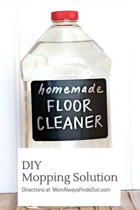 DIY Floor Cleaner made with easy to find ingredients. Get clean floors with no rinsing necessary! Mop Floors With Vinegar, Kitchen Floor Cleaner Diy, Nontoxic Mop Solution, Diy Disinfecting Floor Cleaner, Diy Steam Mop Solution, Organic Floor Cleaner, Homemade Floor Cleaner For Vinyl, Mop Solution For Vinyl Floors, Mop Mixture Floor Cleaners