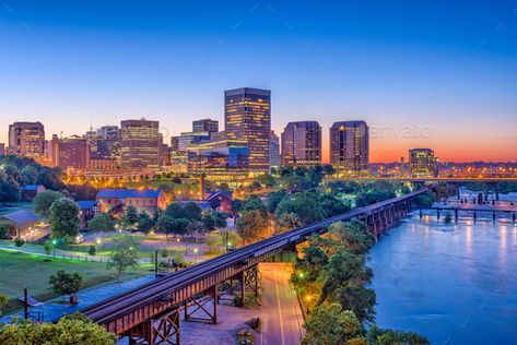 Richmond, Virginia,USA by SeanPavonePhoto. Richmond, Virgina, USA downtown skyline.#USA, #Virginia, #Richmond, #SeanPavonePhoto Kampot, Au Pair, Virginia Usa, Phnom Penh, Best Places To Live, Thomas Jefferson, Richmond Virginia, Boot Camp, Richmond Va