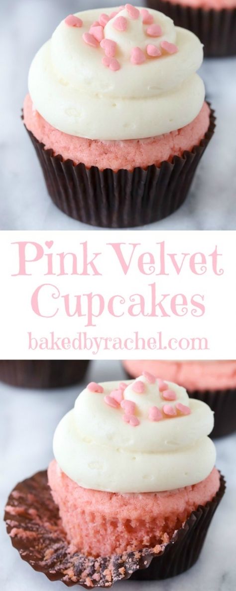 Pink Velvet Cupcakes, Valentines Recipes Desserts, Cheese Frosting Recipe, Coconut Dessert, Cupcakes Ideas, Cupcakes With Cream Cheese Frosting, Brownie Desserts, Cream Cheese Frosting Recipe, Valentine Desserts