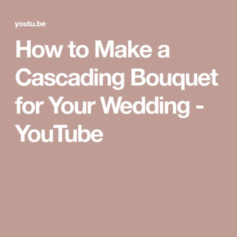 How to Make a Cascading Bouquet for Your Wedding - YouTube How To Assemble A Wedding Bouquet, Diy Wedding Bouquet Fake Flowers Cascade, How To Make A Cascade Bridal Bouquet, How To Make A Cascading Bridal Bouquet, Diy Cascading Bridal Bouquets, How To Make A Bridal Bouquet, Diy Wedding Bouquet Fake Flowers, Wedding Bouquet Fake Flowers, Cascade Bridal Bouquet