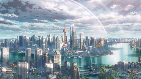 Flavors Of Youth, Dark Boy, The Garden Of Words, Full Mon, Anime City, Futuristic City, Future City, Landscape Scenery, Modern City