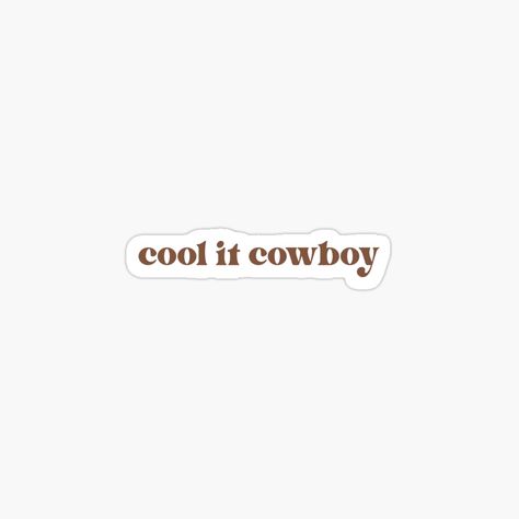 Western Sticker Ideas, Kingsman Statesman, Cowboy Stickers, Cool It Cowboy, Coastal Cowboy, Cowboy Books, Silly Words, Sticker Inspo, Kindle Stickers