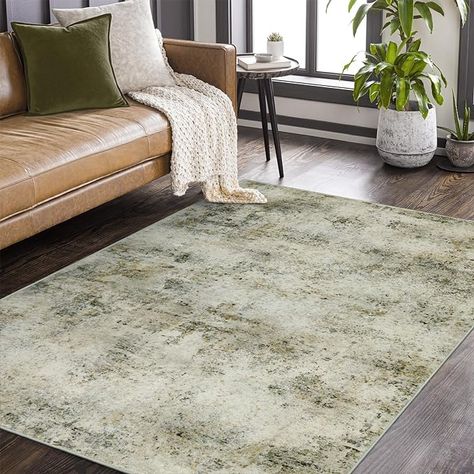 Amazon.com: Lukinbox Washable Area Rug for Living Room, 5x7 Non-Slip Low Pile Bedroom Rugs, Soft Modern Abstract Non Shedding Stain-Resistant Farmhouse Carpet for Dinning Room Nursery Home Office (Light Coffee) : Home & Kitchen Home Office Light, Farmhouse Carpet, Light Green Rug, Office Light, Green Dining Room, Room Vibes, Soft Modern, Nail Room, Area Rug For Living Room