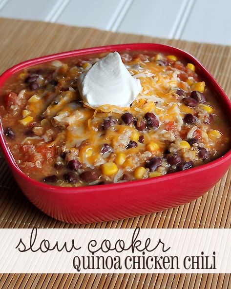 Slow Cooker Kip, Crockpot Quinoa, Cooking Lobster, Slow Cooker Quinoa, Quinoa Dishes, Quinoa Chili, Quinoa Soup, Diner Recept, Chicken Quinoa