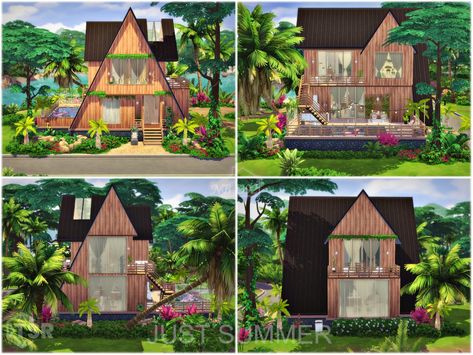 Just Summer- The Sims 4 / CC! ---- @simscreatorscommunity @thesims @thesimcommunity ---- #ts4#ts4lots#thesims4#sims4#thesims4lots#cc#house#ts4build#ts4house#cottage#tropical#showyourcreate#simstagram#sims4housebuild#sims4housebuilds#sims4build#sims4builds#showusuourbuilds#sims4house#simscreation#thesimmersdigest#sims4ideas#s4cc#sims4cc#thesims4cc#ts4cc#sccregram Cottage Tropical, Sims 4 Cc, The Sims 4, The Sims, Sims 4, Hawaii, Cottage