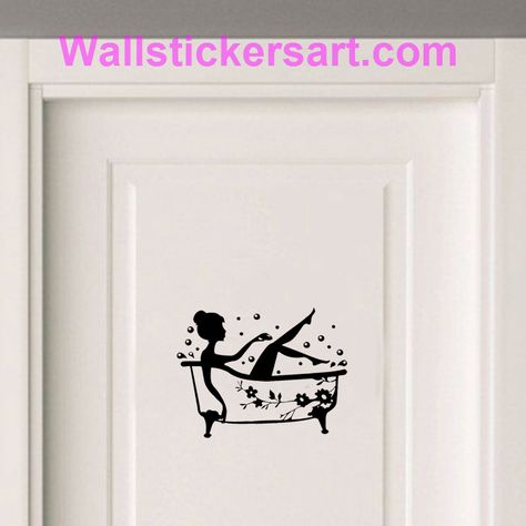 Bathroom Art Decal Bath Time Vinyl Door Sticker Creative Home Decoration Wall Stickers A2297  https://wallstickersart.com/product/bathroom-art-decal-bath-time-vinyl-door-sticker-creative-home-decoration-wall-stickers-a2297/ Deur Sticker, Bathroom Tile Stickers, Bathroom Wall Decals, Vinyl Door, Switch Board, Bathroom Wall Stickers, Bathroom Vinyl, Bathroom Decals, Bathroom Stickers