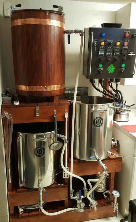 Brew Room, Brew Stand, Homebrew Setup, Brew Master, Beer Brewing Equipment, Home Brewing Equipment, Brewery Design, Brewing Recipes, Homebrew Recipes