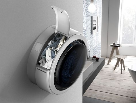 The washing/sharing machine | Yanko Design Mini Washer And Dryer, Kombi Home, Appliances Design, Smart Home Appliances, Portable Washing Machine, Showroom Interior Design, Laundry Room Design, Yanko Design, Machine Design