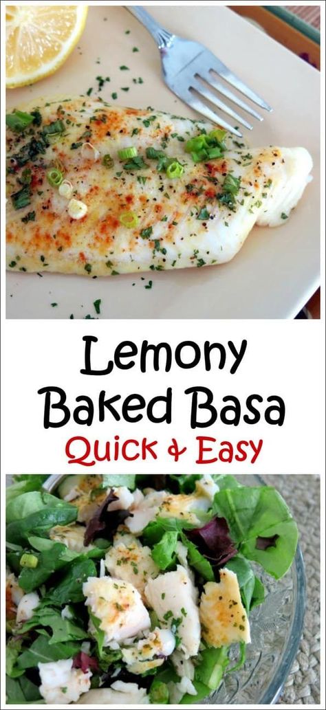 Basa Recipe, Basa Fish Recipes, Cooking Shrimp, Fish Recipes Baked, Cooking Fish, Salad Greens, Fish Salad, Fish Dinner, Healthy Fish