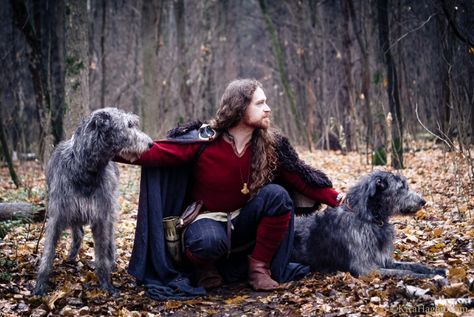 Hiberno Norse, Themed Photoshoot, Viking Garb, Viking Reenactment, Medieval Garb, Irish Wolfhounds, Viking Men, Viking Culture, Character Inspiration Male