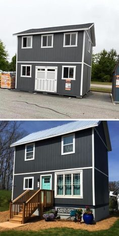 Small Shed House, Tuff Sheds, Home Depot Tiny House, Shed House Interior, Home Depot Shed, Prefab Sheds, Shed Tiny House, Shed House Plans, Tuff Shed