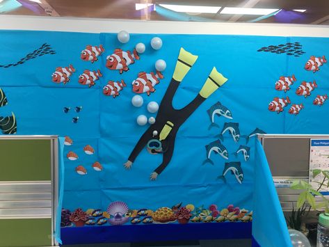 Vbs Ocean Theme, Ocean Vbs, Scuba Vbs, Ocean Craft, Sea Ideas, Under The Sea Decorations, Hoco 2024, Vbs 2024, Dive Shop