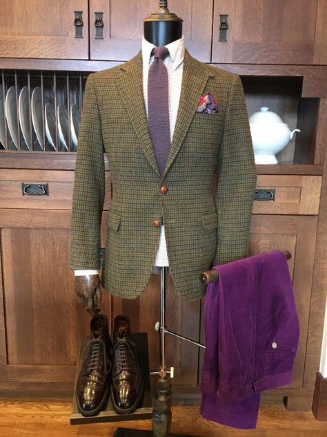 Sports Coat Outfit Men, Sport Coat Outfit, Elegant Men Style, Football Buttons, Tweed Run, Tweed Men, Tweed Sport Coat, British Gentleman, Blazer Outfits Men