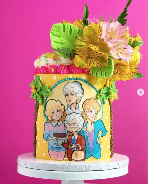 Golden Girls Cake Ideas, Golden Girls Birthday Cake, Girl Cake, Bday Girl, Golden Girl, Girls Party, Girl Party, Golden Girls, Food Decoration