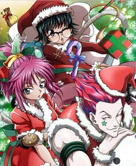 Christmas phantom troupe hunter x hunter Hxh Christmas Pfp, Hunter X Hunter Christmas, Hunterxhunter Hisoka, Phantom Troupe, Anime Prince, Anime Lineart, Xmas Wallpaper, Anime Christmas, Hunter Anime