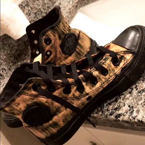 Converse Shoes | Bleached Converse Chuck Taylors | Color: Black/Tan | Size: 6.5 Bleached Converse, Custom Shoes Diy, Shoes Diy, Converse Black, Women's Converse, Diy Shoes, Womens Converse, Converse Chuck, Custom Shoes