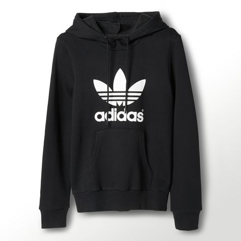 Soft and cozy in fleece, this women's pullover hoodie is all about the Trefoil. An oversize graphic calls out adidas Originals pride on the chest. Addidas Shirts, Adidas Clothing, Adidas Trefoil Hoodie, Looks Adidas, Hoodie Adidas, Adidas Pullover, Trendy Hoodies, Sweat Top, Adidas Trefoil