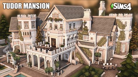 Sims 4 Cc Lots Mansion, Kate Emerald Sims 4, The Sims 4 Castle No Cc, Ts4 Tudor Cc, Sims 4 Tudor Mansion, Sims 4 Floorplan Mansion, Sins 4 House Ideas, Sims 4 Mansion No Cc, Sims 4 Tudor House