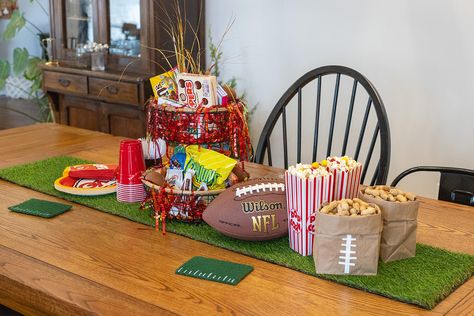 Kansas City Chiefs Super Bowl Football Party Tablescape Go Chiefs, City Super, Chiefs Super Bowl, Super Bowl Football, Party Tablescapes, The Chiefs, Super Bowl Party, You're Invited, Football Party