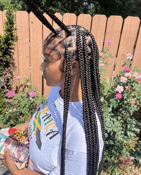 Quick Braids, Braided Hairstyles For Black Women Cornrows, Big Box Braids Hairstyles, Feed In Braids Hairstyles, Quick Natural Hair Styles, Box Braids Hairstyles For Black Women, Cute Braided Hairstyles, Braids Hairstyles Pictures, Cute Box Braids Hairstyles