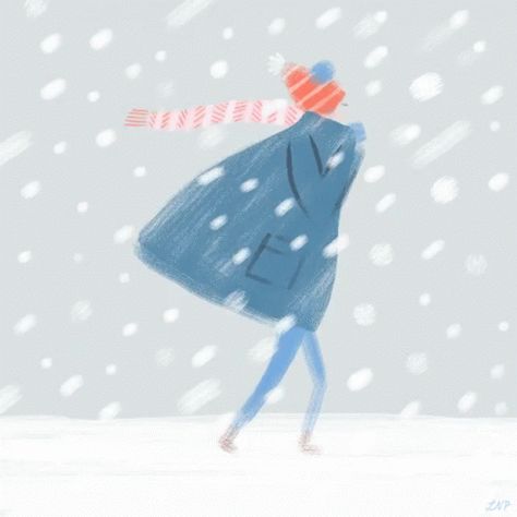 Weather Gif, Cold Weather Funny, Snow Gif, Snow Illustration, Winter Illustration, People Illustration, Illustrated Map, Christmas Drawing, Winter Art