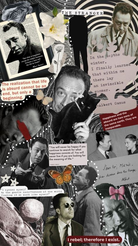 #albertcamus #camus #absurdism #fyp #aesthetic Camus Aesthetic, What Is Happiness, Fyp Aesthetic, Albert Camus, Meaning Of Life, Meant To Be