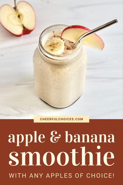 Apple Banana Smoothie, Apple And Banana, Romantic Drinks, Apple Smoothie Recipes, Greek Yogurt And Peanut Butter, Toddler Smoothies, Banana Apple Smoothie, Banana Smoothie Bowl, Fruit Smoothie Recipes Healthy