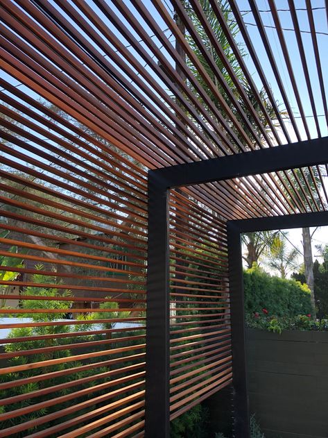 Cantilevered Pergola Cantilevered Pergola, Cantilever Pergola, Outdoor Screen Panels, Trellis Arbor, Decorative Screens Outdoor, Modern Pergola Designs, Balcony Designs, Steel Pergola, Outdoor Structure