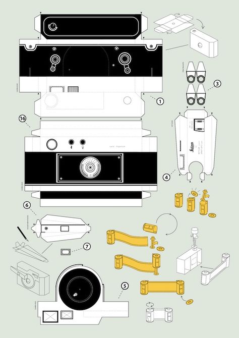 leica-paper-camera-template Camera Template Printable, Paper Camera Template Free Printable, Papercraft Printable Miniature, Camera Paper Craft, Camera Template, Paper Camera, Templat Kotak, 3d Camera, Diy Camera