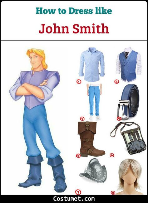 John Smith (Pocahontas) Costume for Cosplay & Halloween 2021 Pocahontas John Smith Costume, John Smith Costume, Pocahontas And John Smith Costumes, John Smith And Pocahontas Halloween, Halloween Costumes Pocahontas, Pocahontas Custome Halloween Costumes, John Smith Pocahontas, Brown Pirate Boots, Pocahontas And John Smith Fan Art