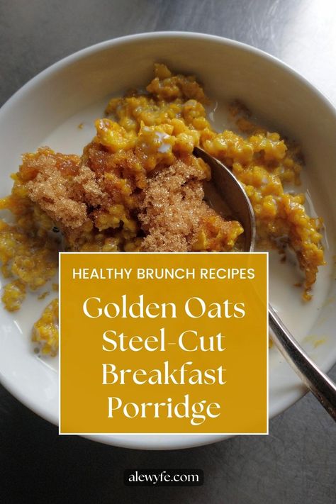 Golden Oats, Heart Healthy Breakfast, Breakfast Oats, Healthy Brunch Recipes, Breakfast Porridge, Porridge Recipes, Healthy Brunch, Steel Cut Oats, Oats Breakfast