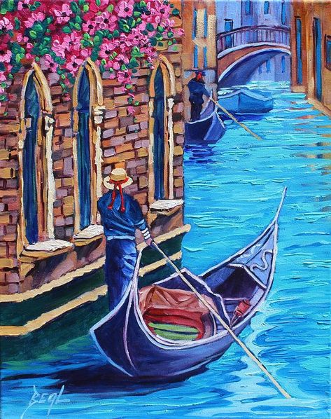 Oil Painting App, Oil Painting Videos, Simple Oil Painting, Oil Painting Tips, Venice Painting, Italy Painting, Oil Painting Techniques, Painting Media, Oil Painting Portrait