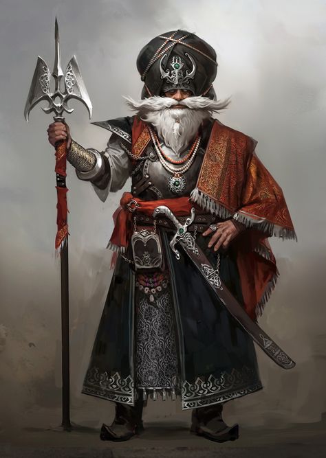 ArtStation - Hindu mystic warrior, Maxim Popov Hindu Fantasy Art, Mystic Warrior, Old Sketches, Knight Art, Fantasy Male, Science Fiction Art, Fantasy Rpg, Fantasy Illustration, Medieval Fantasy