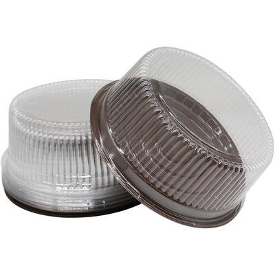 Measures: 9.2/"23.5cm of base diameter, base inner diameter: 8.2/21cm. 3.5"/9cm of total height. | Caribbean Plastic Disposable Cake Containers w/ Dome Lids 10Pcs Round Cake Carriers Holder For 2-3 Layer Cake | Wayfair Cake Container, Cake Carriers, 3 Layer Cakes, Cake Holder, Cake Carrier, Round Cake, Disposable Tableware, Plastic Containers, Round Cakes