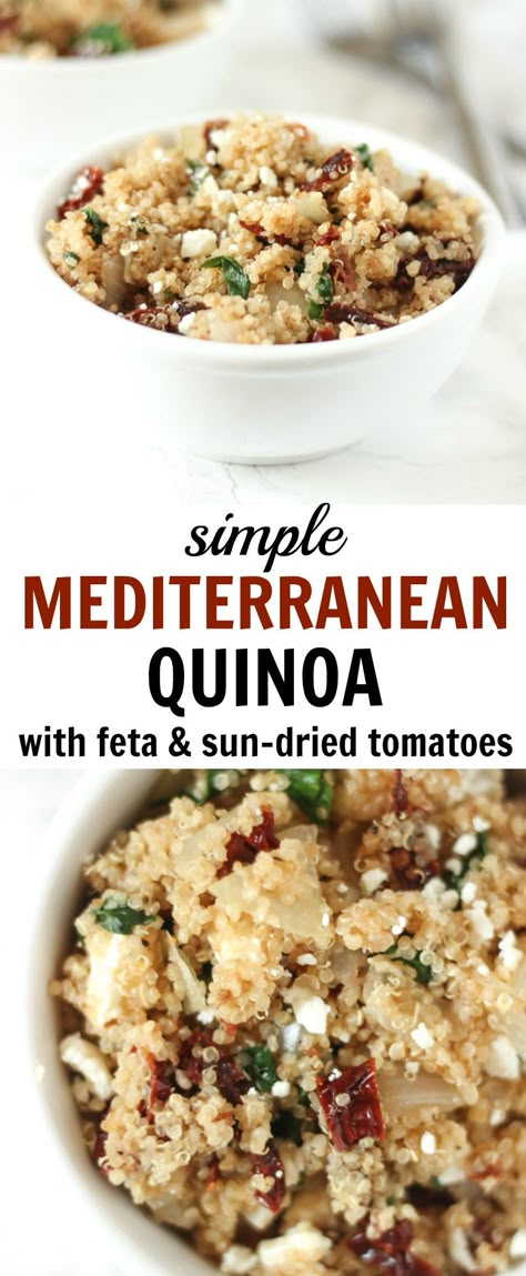 Mediterranean Quinoa Bowl, Tomatoes And Feta, Quinoa Recipes Easy, Quinoa Recipes Healthy, Mediterranean Quinoa, Mediterranean Diet Recipes Dinners, Quinoa Dishes, Quinoa Healthy, Quinoa Bowl