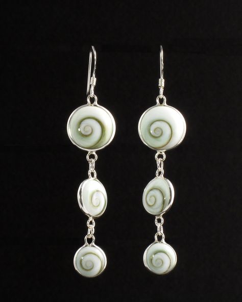 Silver Shiva Eye Earrings Shiva Eye, Snail Shell, Santa Lucia, Ocean Inspired, Eye Earrings, Shell Jewelry, Ocean Inspiration, Eye Jewelry, Wish Shopping