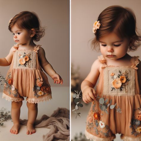 This adorable Baby Boho Romper Dress is the perfect 1st Birthday Cake Smash Outfit for your little girl. Made for newborn photography, this lace Summer Jumpsuit comes with a matching headband. It's also ideal for Easter, Christenings, and photoshoots. Available in Apricot Flower design, suitable foreaster baby photoshoot 1st Birthday Girl Outfit Ideas, One Cake Smash, Cake Smash Photo Shoot, Cake Smash Outfit Girl, Princess Tutu Dress, Flower Romper, 1st Birthday Photoshoot, Boho Baby Girl, Girl 1st Birthday