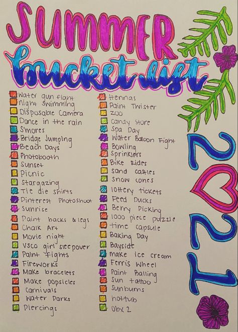 Summer Checklist Poster, Summer Bucklist Poster, Summer Project Ideas, Fun Stuff To Do In The Summer, Summer Bucket List Aesthetic Poster, Summer Poster Board Ideas, Preppy Summer Bucket List, Summer Bucketlist 2023, Cute Summer Bucket List