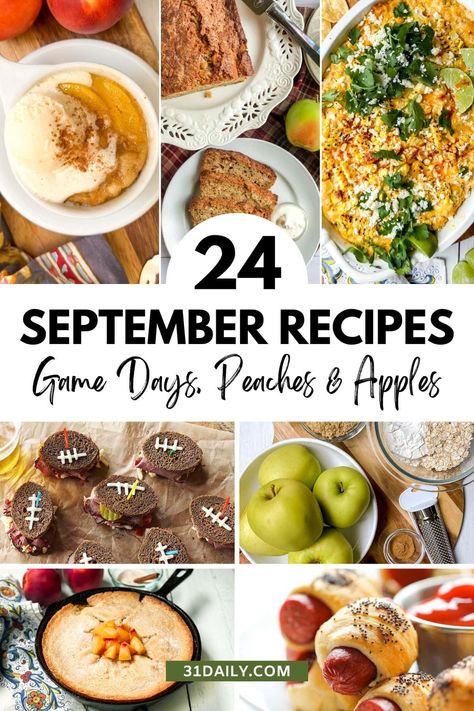 Apple And Peach Recipes, September Food, September Recipes, Slow Cooker Apple Crisp, Recipe Using Apples, Roasted Fall Vegetables, 31 Daily, Game Day Recipes, September Fall