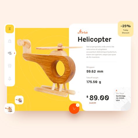 Giving you an eco-friendly vibes. Here’s a product card concept for an online store with wooden toys. Clothing Store Website, Ecommerce App, Toy Catalogs, Portfolio Design Layout, Ecommerce Themes, Ecommerce Design, Ecommerce Website Design, Toy Brand, Ui Inspiration