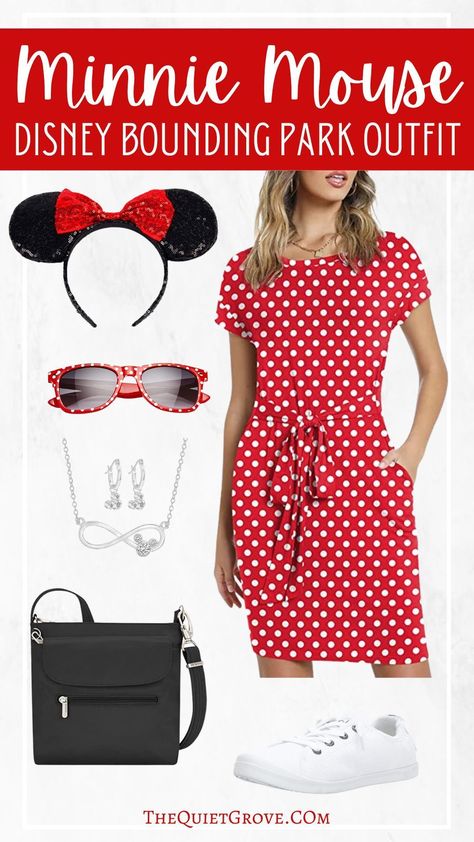 Are you looking for Minnie Mouse Disney Bounding ideas for your upcoming trip: Check out these 5 great Disney Bonding ideas for teens & Adult Women! #DisneyBounding #MInnieMouse #MinnieMouseDisneyBounding